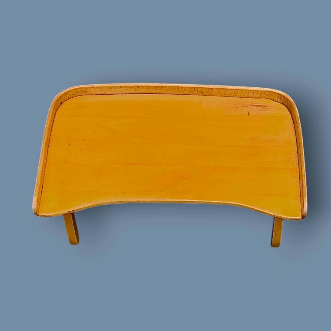 Antique solid wood varnished bed base – Torck – 1950s