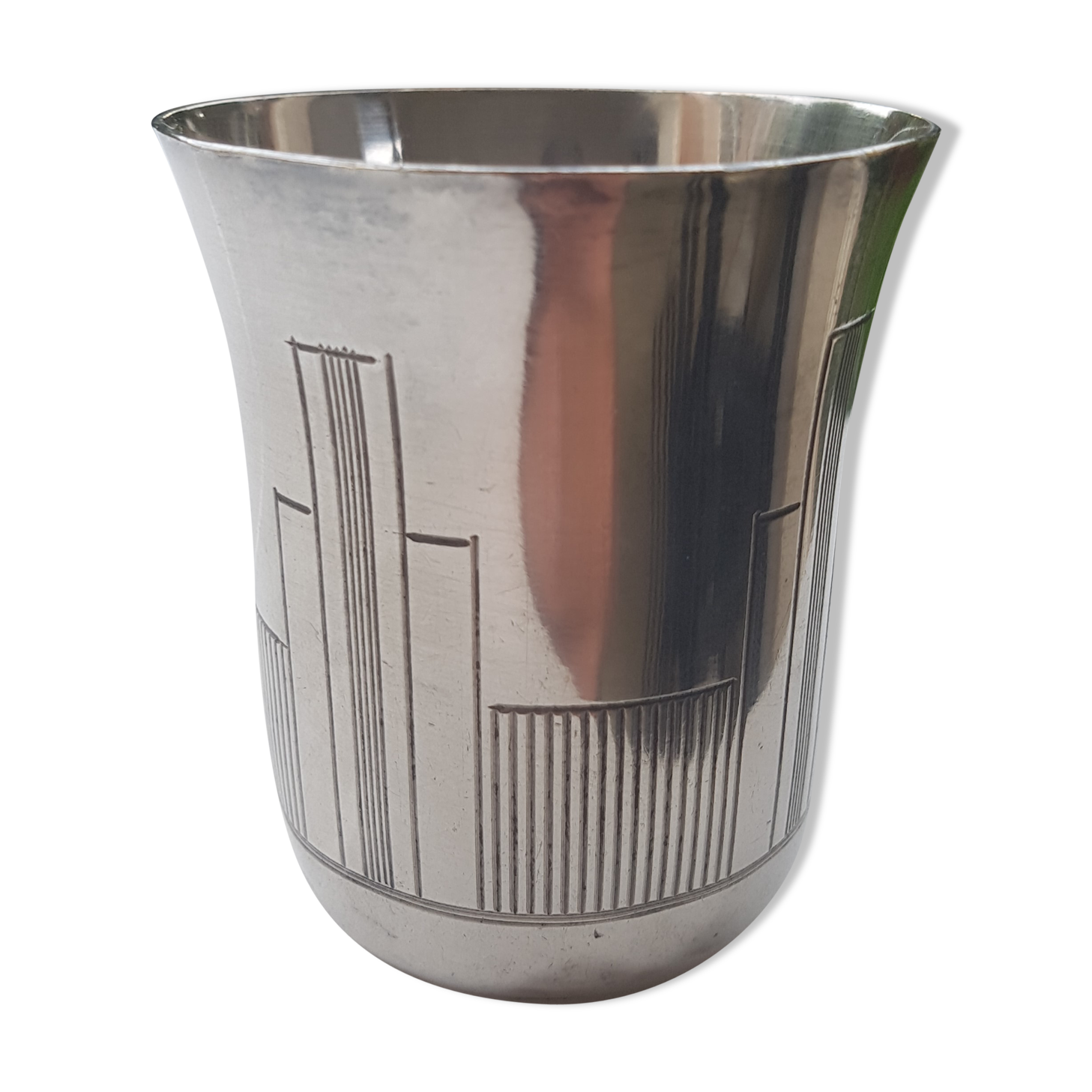 Timbale in solid silver "art deco" 1950s