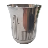 Timbale en argent massif "art déco" années 1950