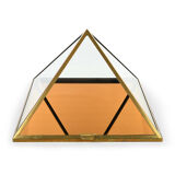 Brass pyramid display case