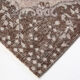 Brown floral turkish area rug, 208x115cm