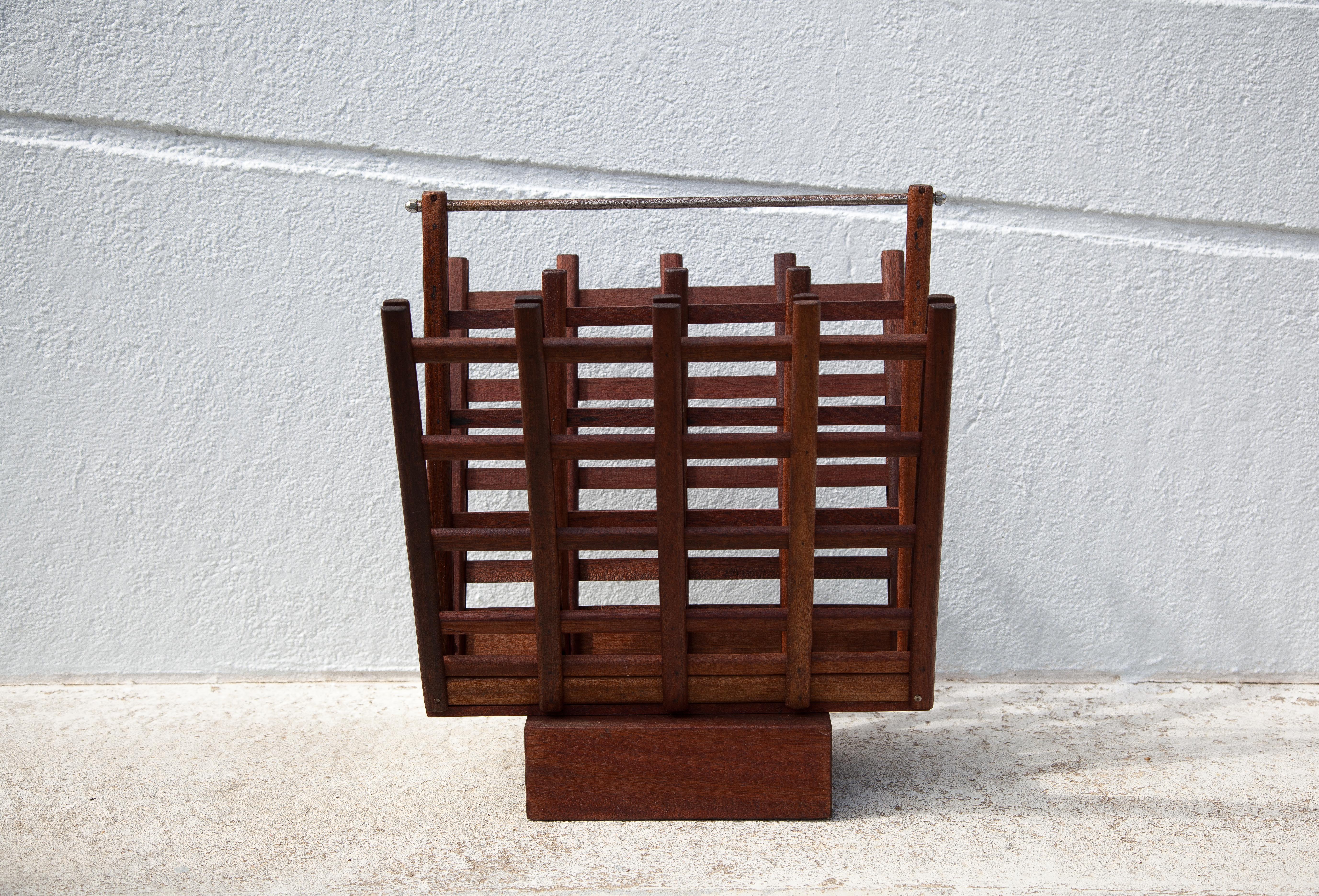 Vintage wood magazine holders