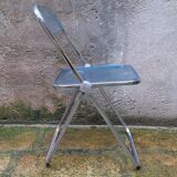 Plia chair in blue plexiglass by Giancarlo Piretti for Castelli