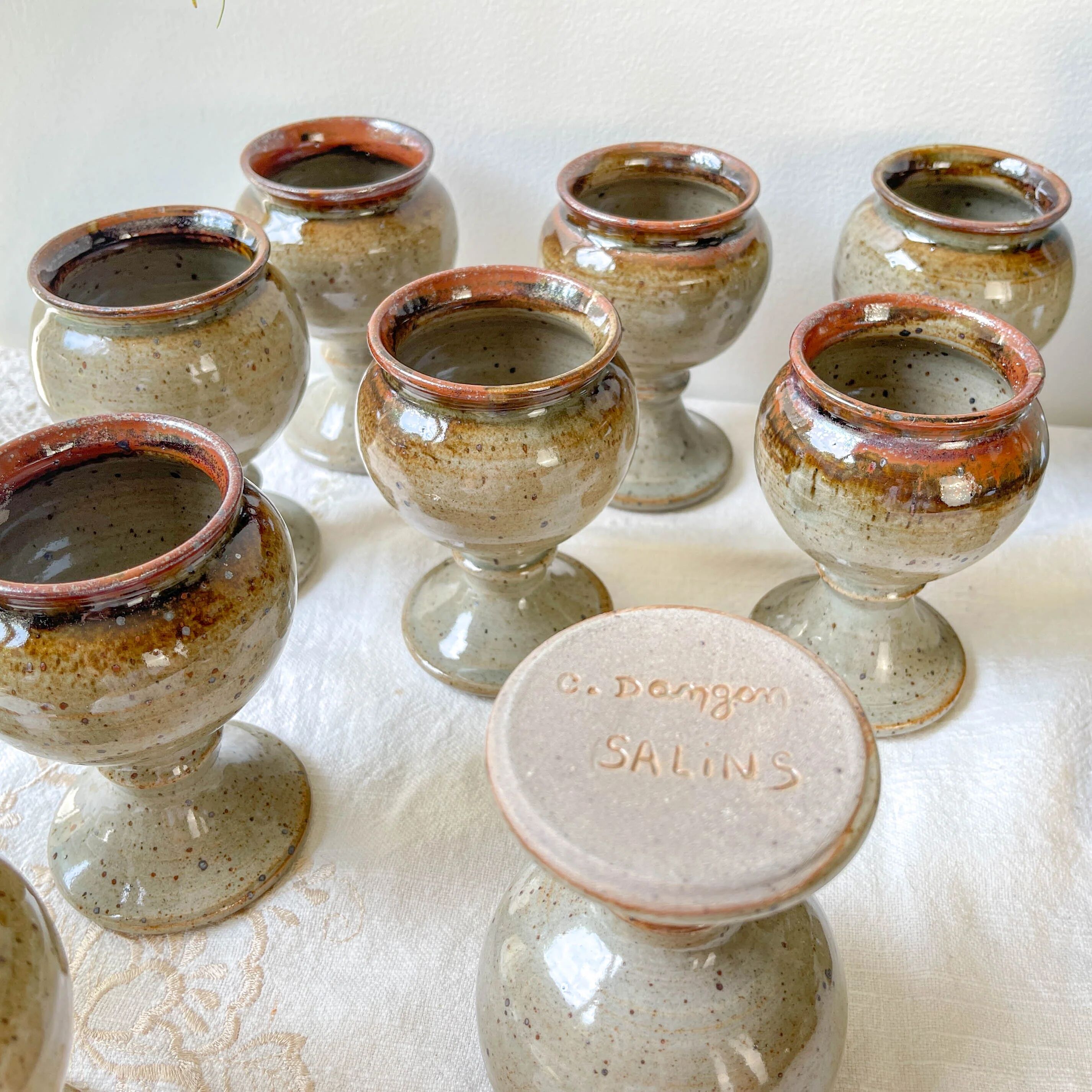 Vintage C. Dangon Salins coffee set from the 1950s