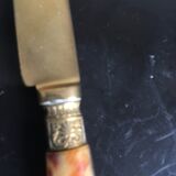 Dessert cutlery service of 12 horn and vermeil knives
