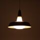 Rare Ernst Voss pendant lamp / glass / teak / aluminium / mid-century Danish modern design / 1960s