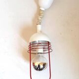 White and red 60s rise and fall suspension