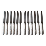 Set of 12 silver-plated goldsmith's knives 'REX'