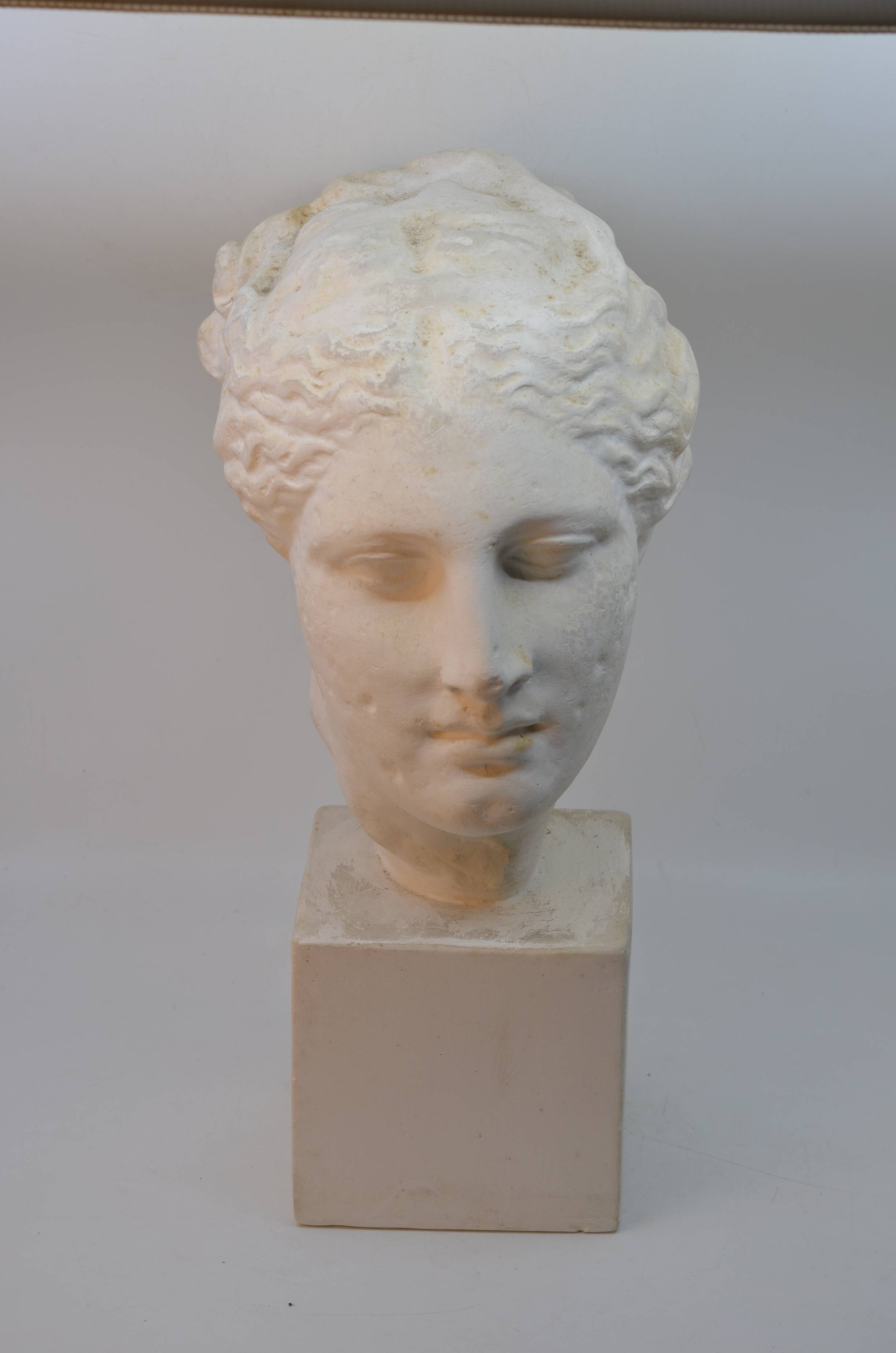 Female plaster head – antique style – decorative bust 43 cm