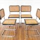 4 Cesca B32 Breuer chairs made in Italy - re-caned seats.