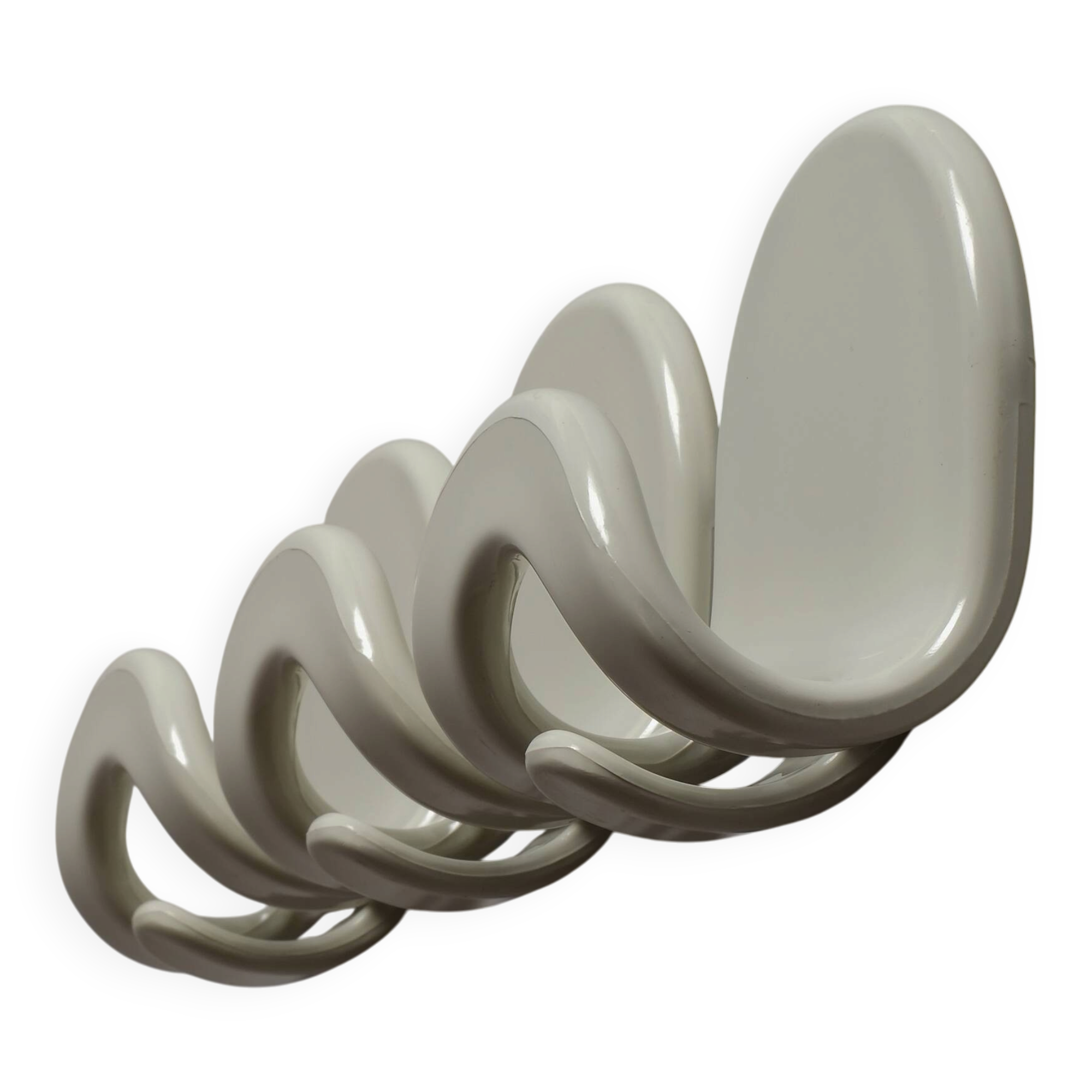 Con&Con Carlo Bartoli Space Age Wall Coat Hooks, Set of Three, Italy, 1970s