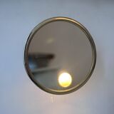 Vintage Brot adjustable golden mirror, magnifying and illuminating, France 1970