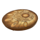 Oval round coffee table ceramic Barrois Vallauris from 1960 herbarium model