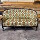 Louis-Philippe style bench from the 19th century, made of solid mahogany.