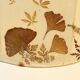 Vintage design lamp base in white ceramic with dried flower shade