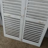 Old wooden shutters louvers 2 leafs