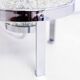 Glass table lamp on a silver base