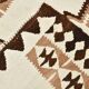 Tapis Kilim marron et crème 3x8, 86x252 cm