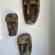 Large Timor mask in patinated wood H:50cm (2)