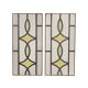 Art Deco Geometric Stained Glass Window 51x24cm