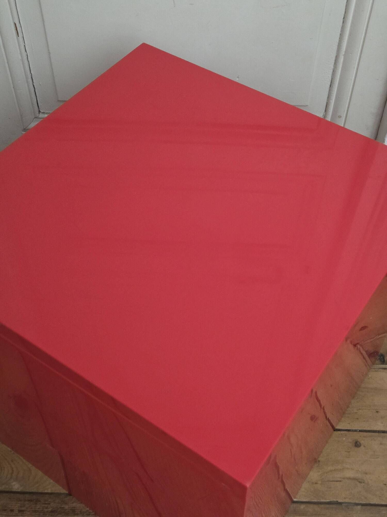 Kartell 4602 Simon Fussell – modular furniture with 3 drawers, red, Italy, 1970.