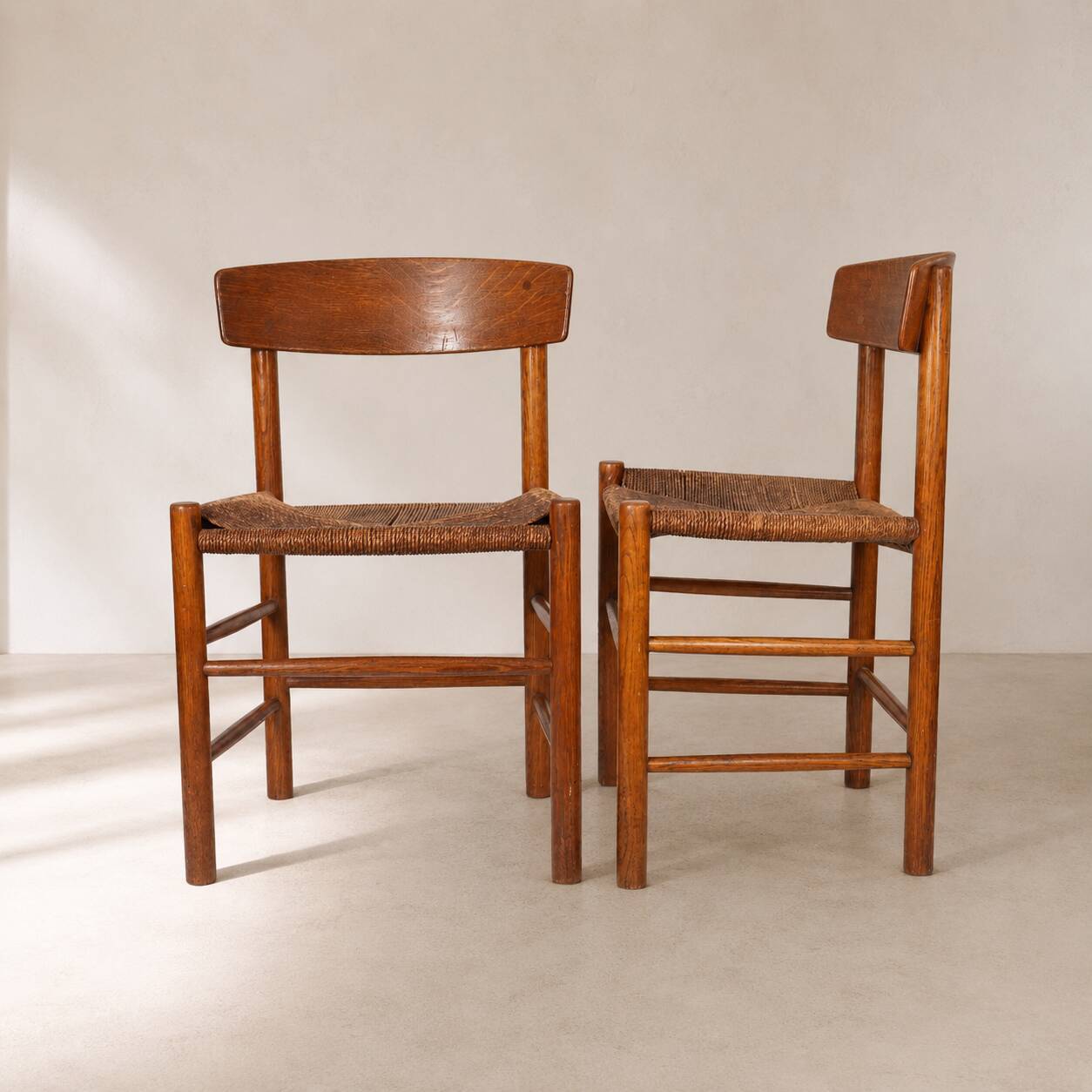 Set of 8 J39 "Folkestolen" chairs by Børge Mogensen, Denmark