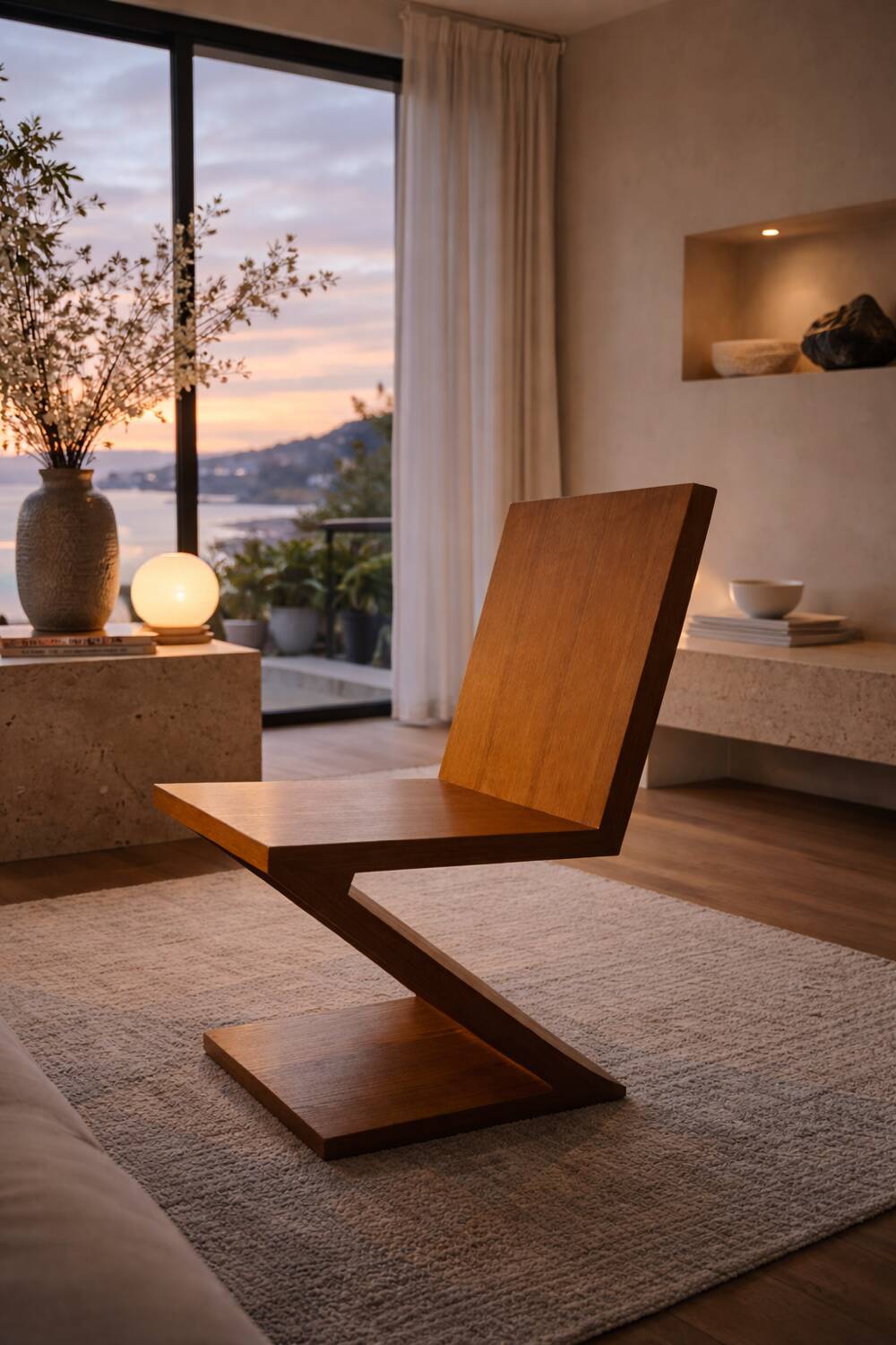 Zig zag chair pair by rietveld 1934