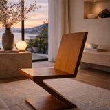 Zig zag chair pair by rietveld 1934