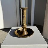 Large adjustable antique gold candlestick H20 D10