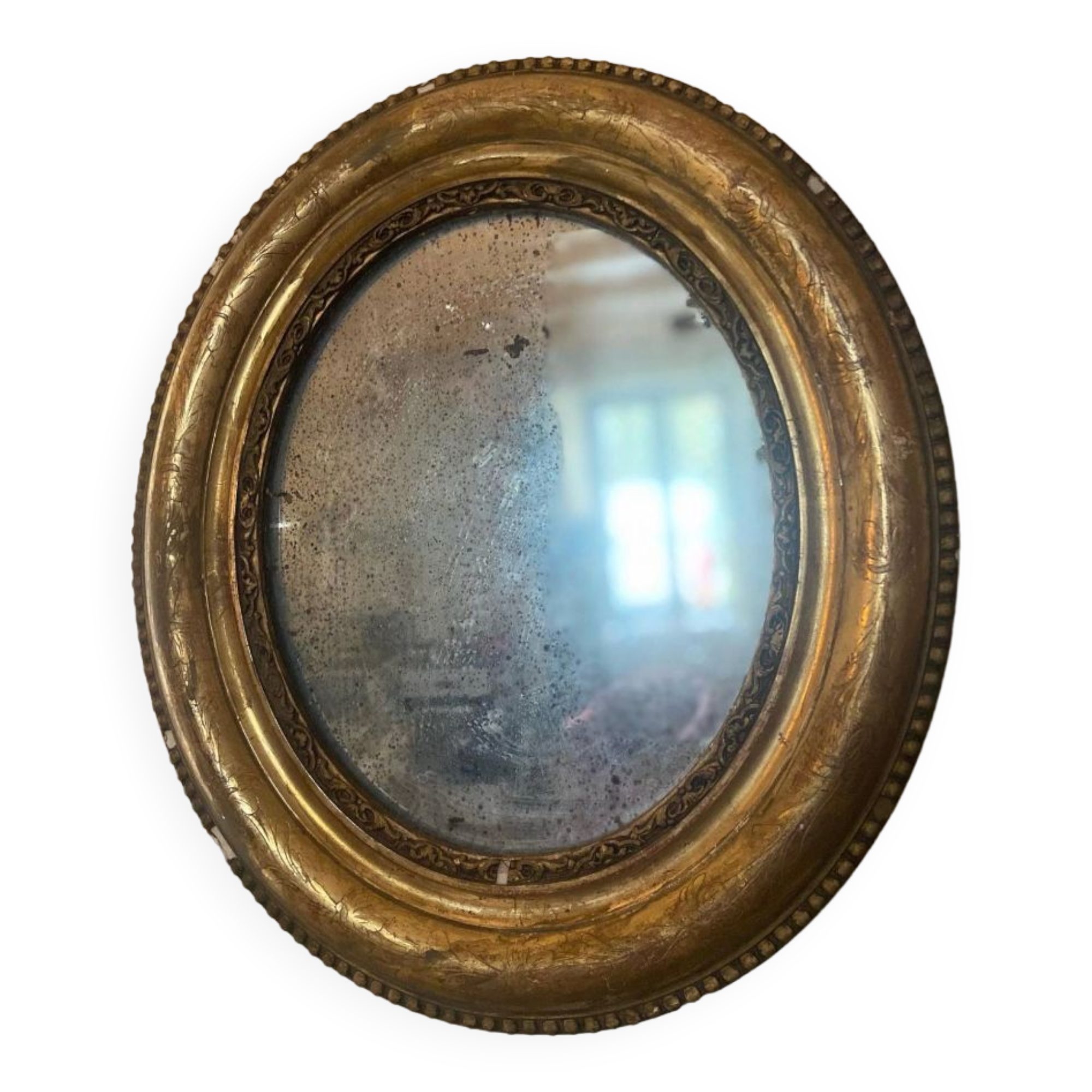 Mirror in gilded stucco nineteenth century