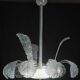 Luxury Barovier & Toso chandelier, Murano Pulegoso glass, 1950s