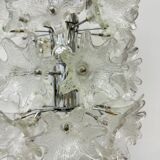 Spectacular Murano glass flower chandelier by Venini for VeArt, Italy 1970s
