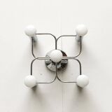 Vintage German Space Age ceiling lamp by Gaetano Sciolari for Leola, 1970s.