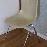 Eames cream shell chair Herman Miller