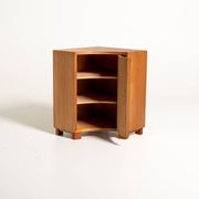 Cabinet d'angle en orme scandinave, milieu du siècle