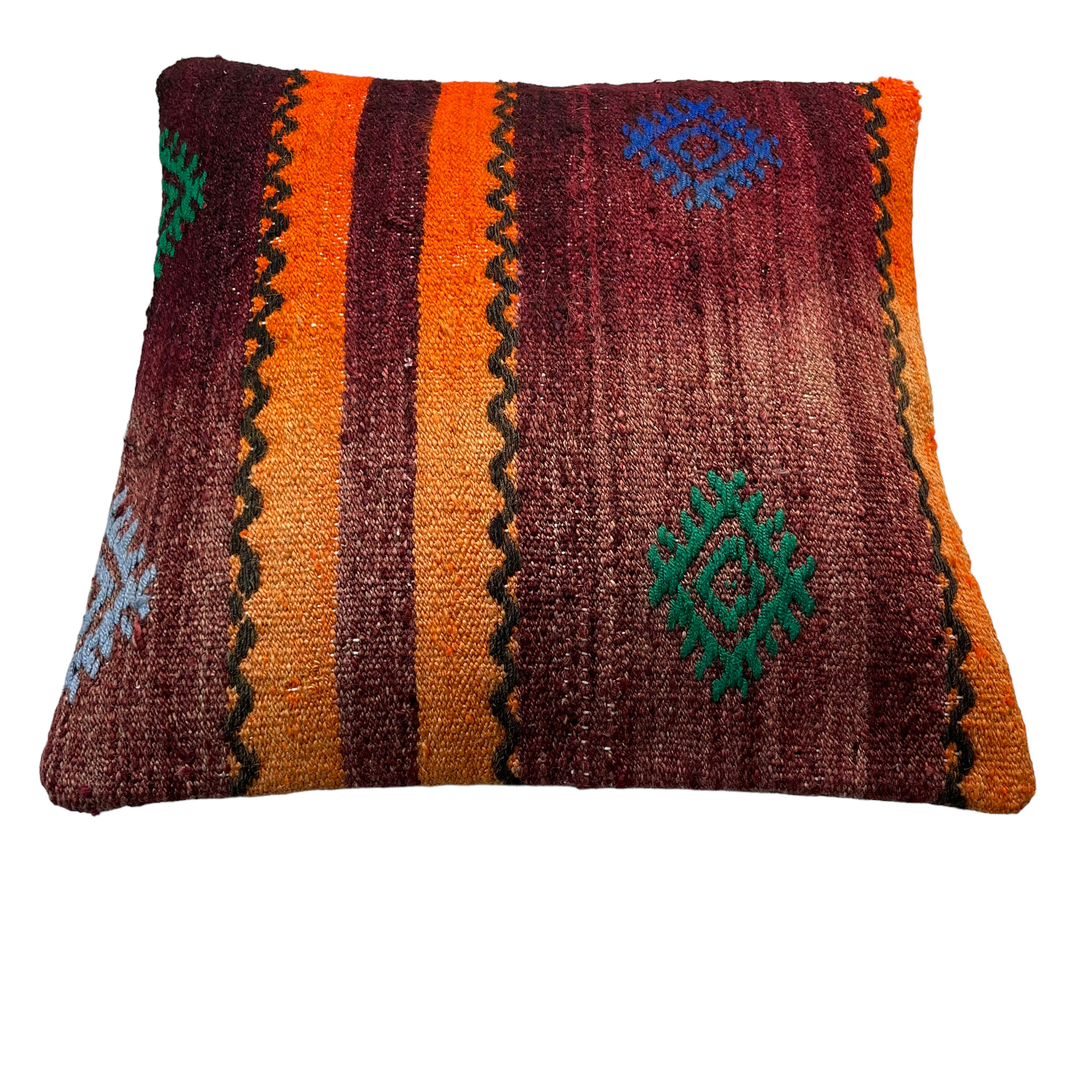 Vintage turkish kilim cushion cover , 40 x 40 cm