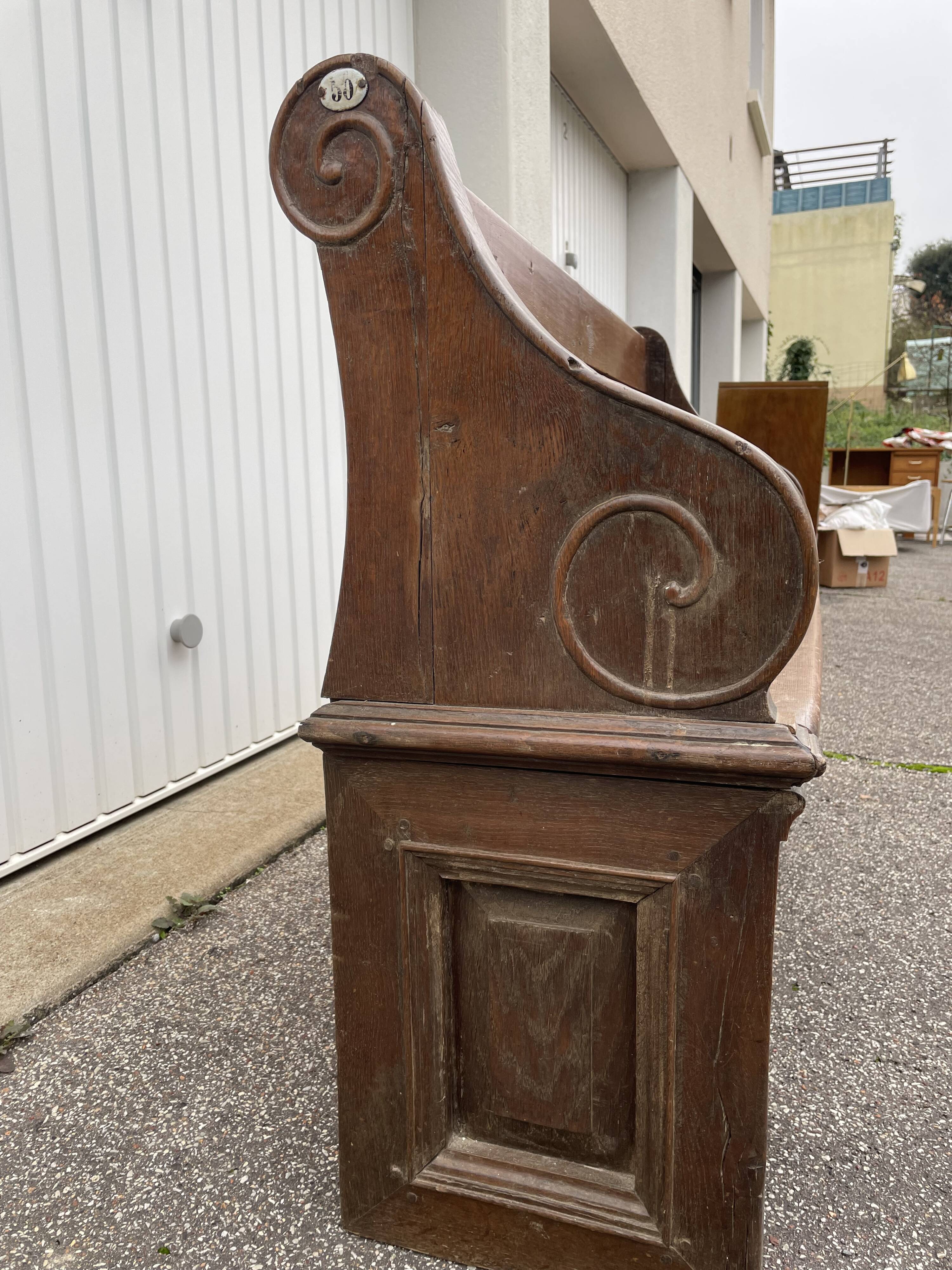 Vintage church pew
