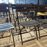 Black Folding Square Chair