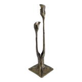 Bronze sculpture with leaf decoration