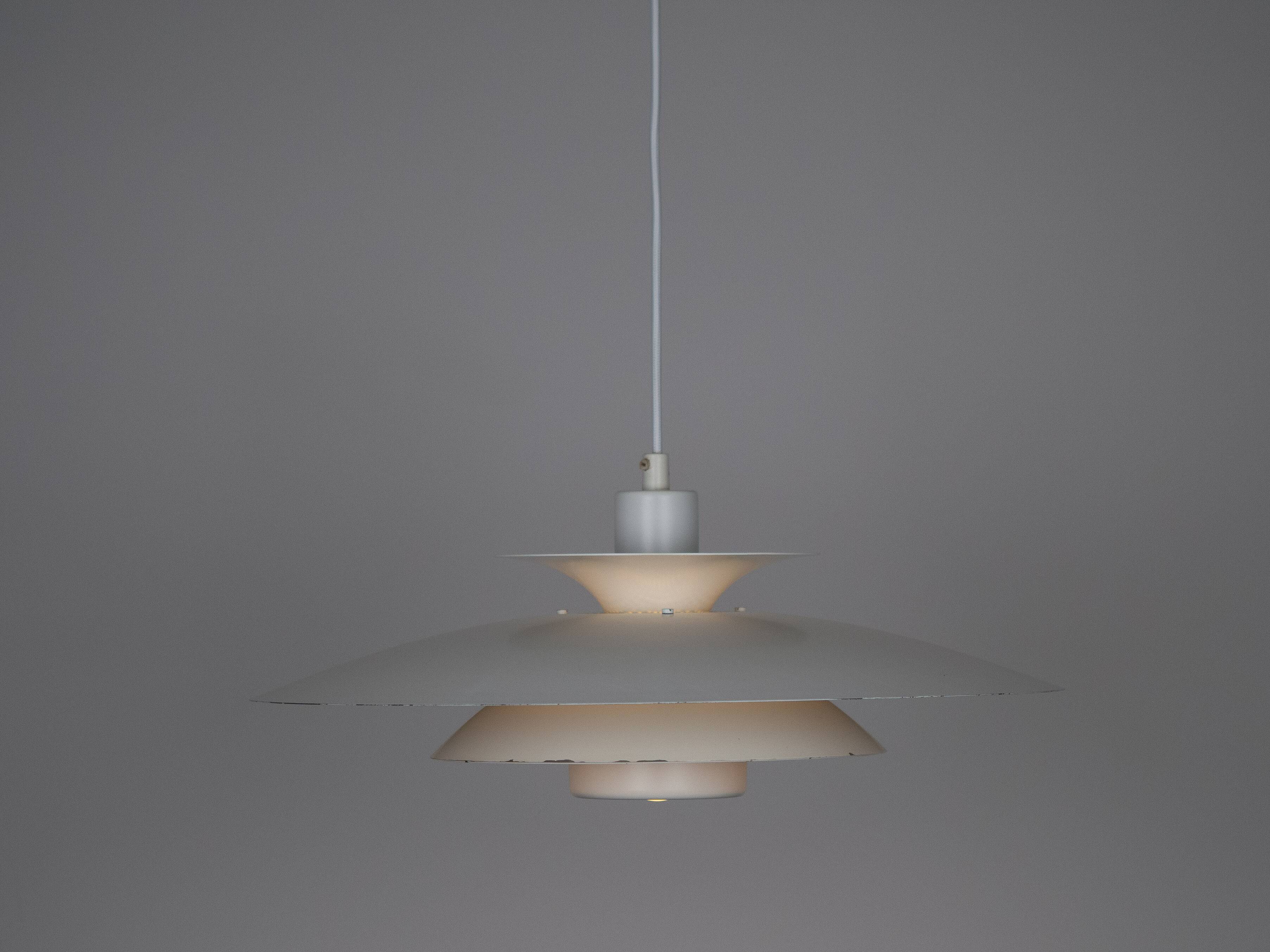 Danish vintage pendant lamp Donau by Kurt Wiborg, Jeka, 1980s