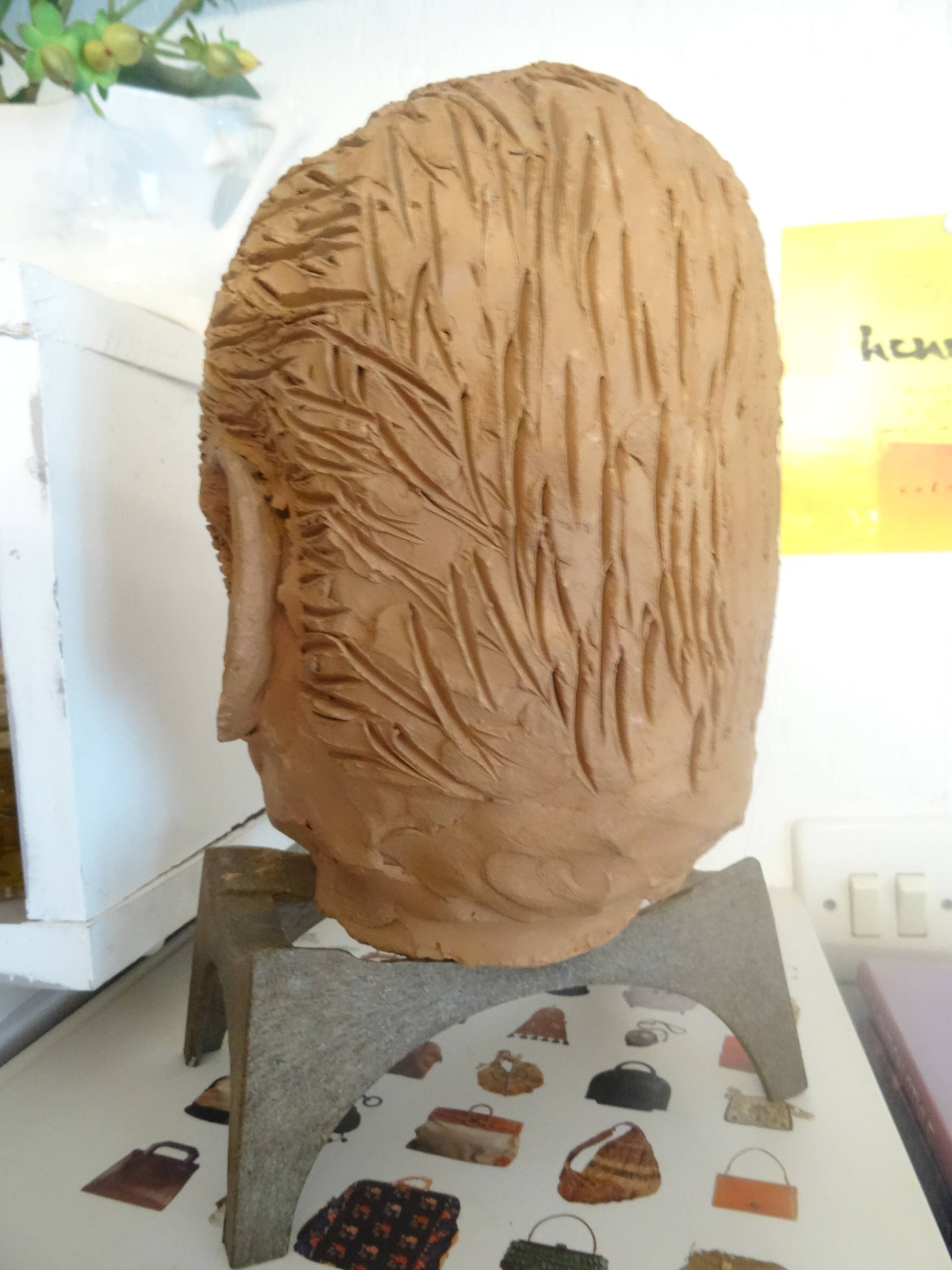 Terracotta bust of Jean Gabin