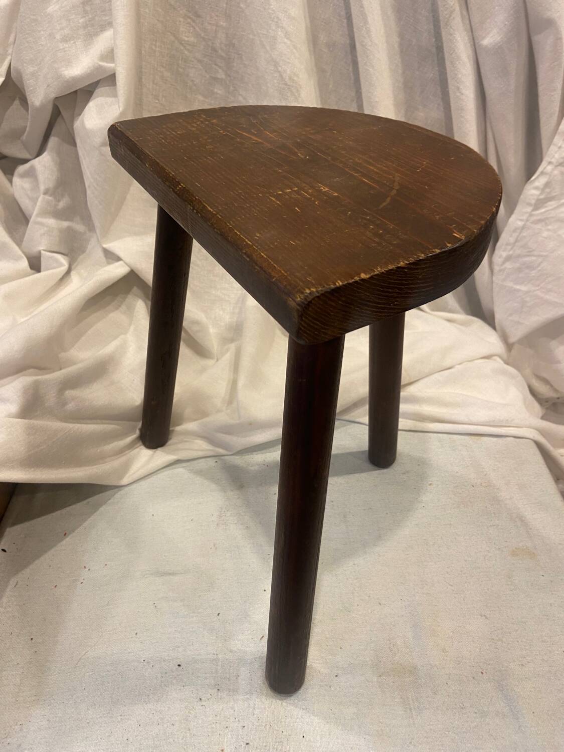 20th century wooden tripod stool
