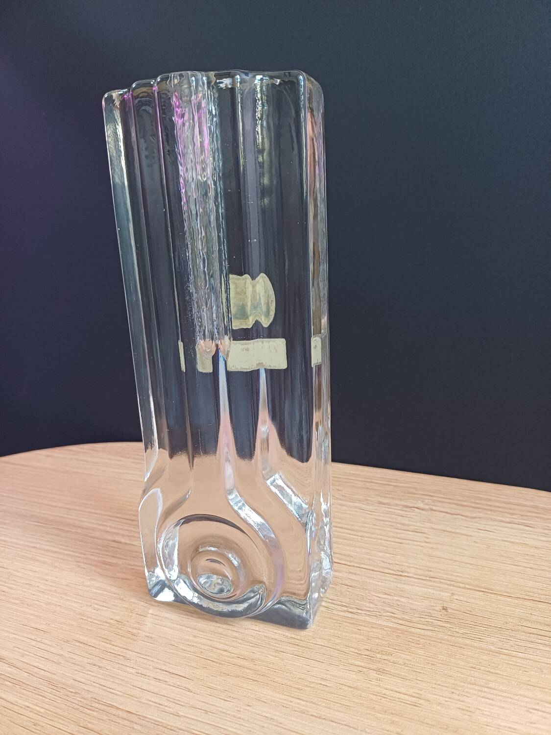 Vase en cristal Walther Kristallglas style Bauhaus