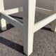 White square wooden stool