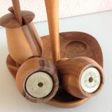 Scandinavian style wooden condiment set 60/70