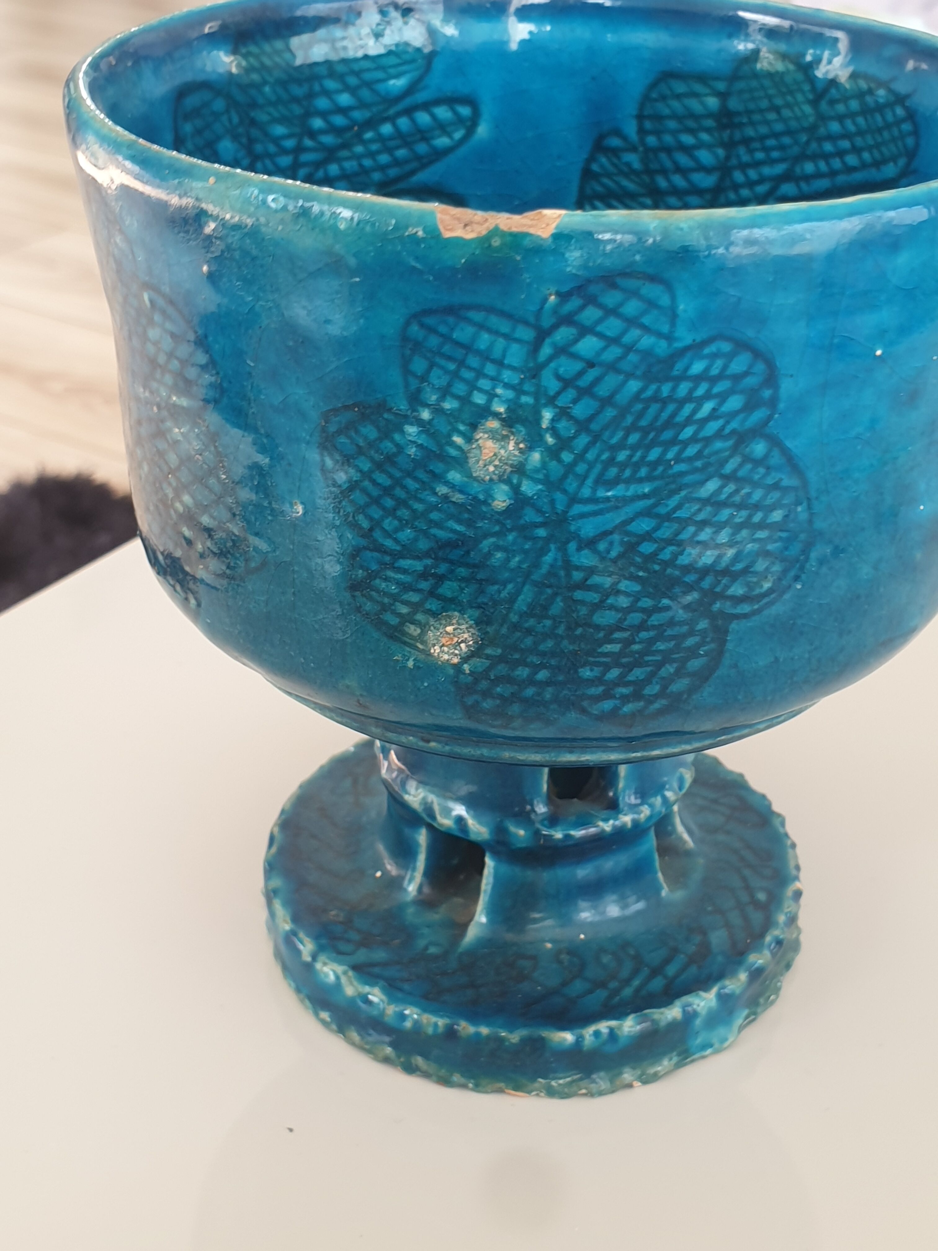 Vase turquoise islam kadjar