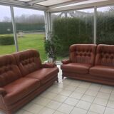 Pair of leather sofas