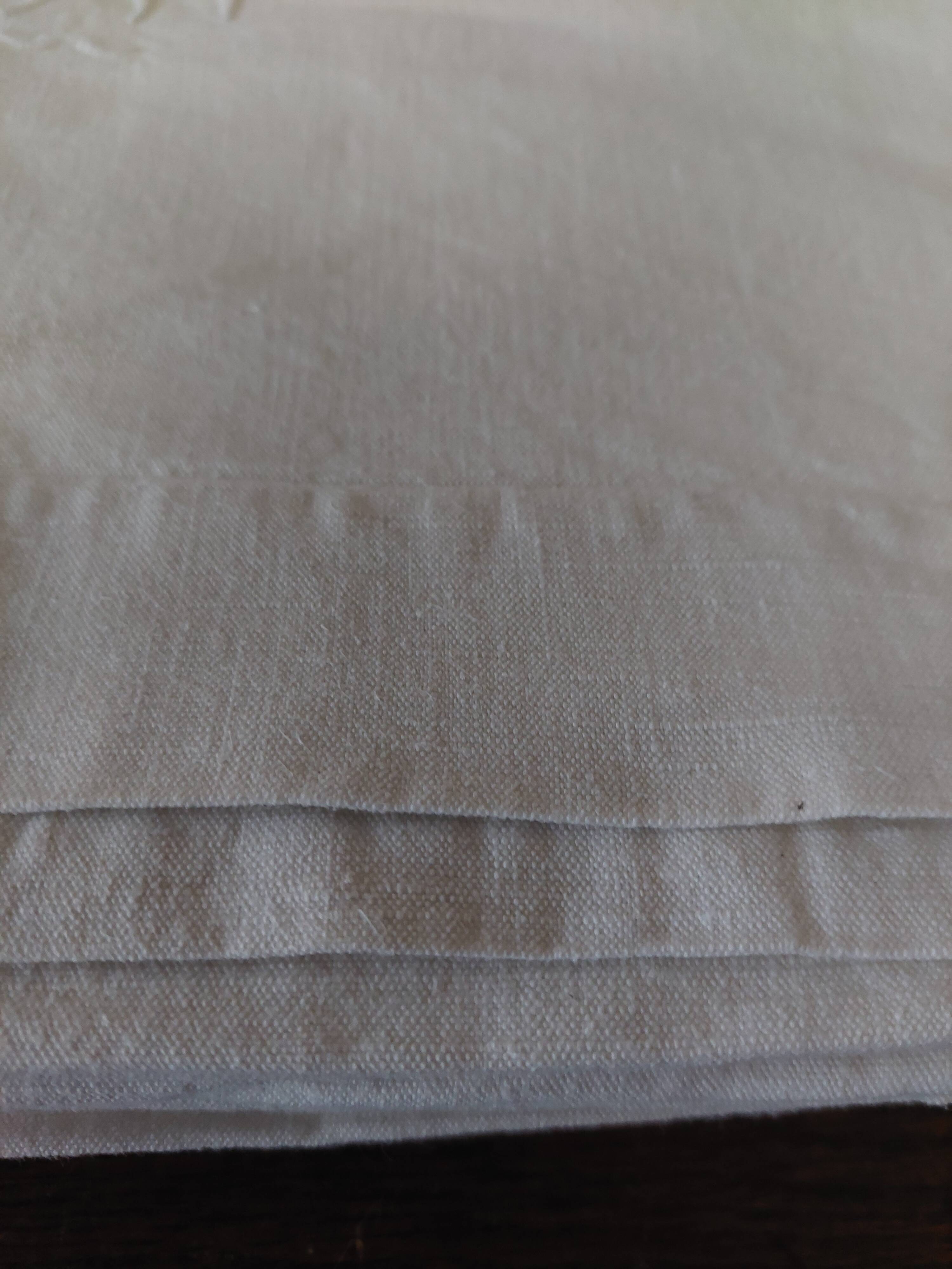 Antique linen cotton mixed sheet monogram BA 220 X 290 cm