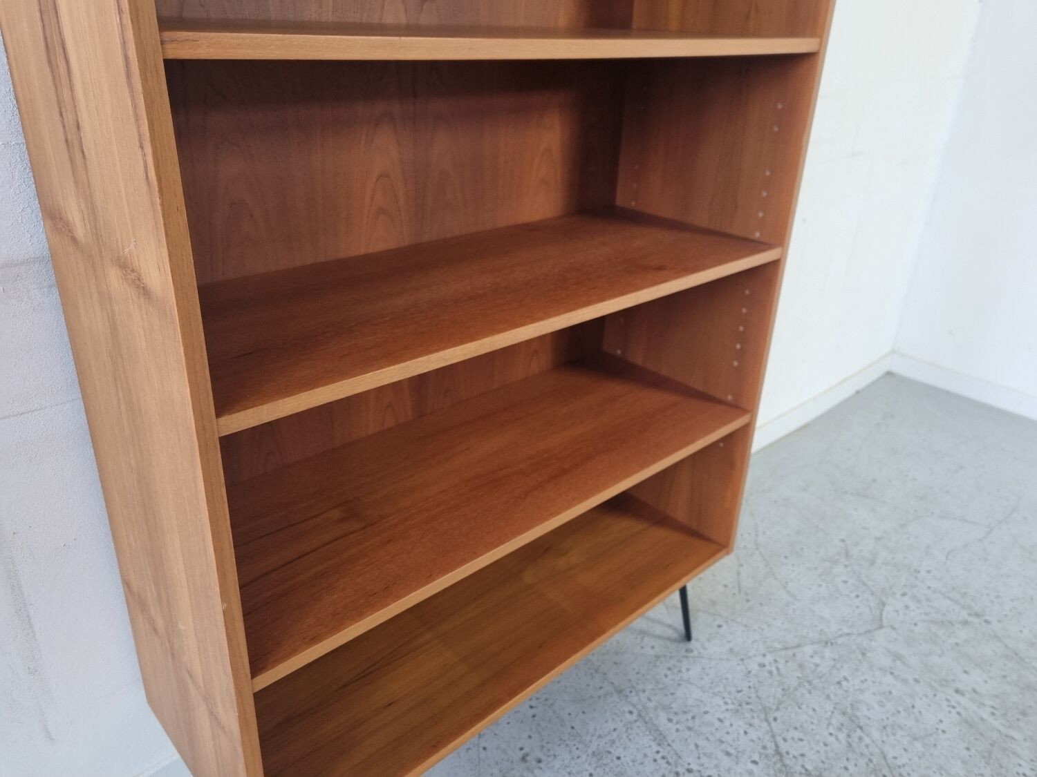 Scandinavian bookcase in teak and walnut, 60s