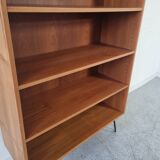 Scandinavian bookcase in teak and walnut, 60s